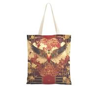 aidingzhi Red Chinese Style Bird Tote Bag robusta Tote Bag con tasche per la spesa e il mercato degli agricoltori 40,6 x 38,1 cm essenziale per la scuola