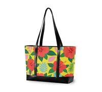 aidingzhi Red Tropical Flowers Essentials borsa valigetta con cerniera carry on tote bag per le donne lavoro con tablet