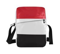 aidingzhi Repubblica Dello Yemen Bandiera Nero Rosso Messenger Bag Verde Crossbody Borse per le Donne Borse Da Donna Cinghia Regolabile per Casual Sport All'aria Aperta