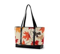 aidingzhi Retro Autunno Foglie d'Acero Borsa Portatile per le donne con cerniera con cerniera 14 pollici tote bag per le signore con pannolino