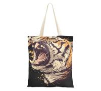 aidingzhi Roaring Tigers - Borsa tote in tela robusta da donna, per lavoro, progetti fai da te, shopping, 40,6 x 38,1 cm, essenziale per la scuola