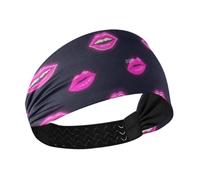 aidingzhi Rosa Fluorescente Neon Labbra Raffreddamento Fascia Titolare Testa Elastica per le Donne per Ciclismo Allenamenti Ciclis