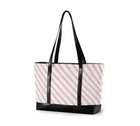 aidingzhi Rosa Stripes moderno donna laptop tote con cerniera grande tote per viaggio palestra vacanza con pranzo