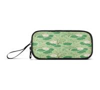 aidingzhi Sea Light Green Flower Leaf Borsa di Nylon Matita Scuola di Grande Capacità Astucci Per Ragazze Adolescenti Sacchetto di Cancelleria per Insegnante di Scuola Preppy