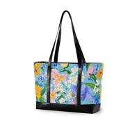 aidingzhi Semplice Primavera Fresco Floreale Colorato di classe mens borsa del computer portatile con le cartelle della chiusura lampo per