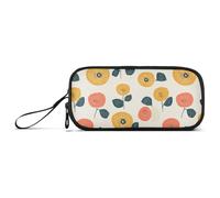 aidingzhi Semplice Retro Blooms Circle Nylon Pencil Bag Con Maniglia Astuccio Ad Alta Capacità Per Ragazze Adolescenti Sacchetto di Cancelleria per Preppy Scuola Donna