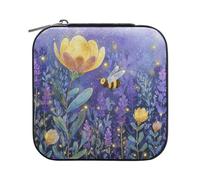 aidingzhi Shining Night Bees PU pelle portatile gioielli custodia da viaggio piccolo viaggio gioielli caso organizzatore per le donne per (prop2)