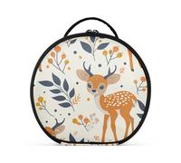 aidingzhi Simpatico cartone animato animale a forma di cervo modello corallo cosmetici borsa accessori da viaggio borse trucco impermeabili per le donne con divisori regolabili 11 IN