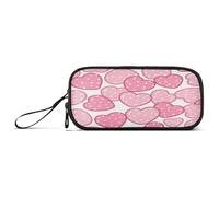 aidingzhi Simpatico cartone animato cuore rosa nylon borse per ragazzi ad alta capacità penna matita caso cancelleria borsa per scuola preppy adolescenti