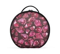 aidingzhi Sketch Fake Glitter Ruby Design Toiletry Bags verticale autoportante cerniera borse da viaggio per le donne con divisori regolabili 27,9 cm