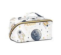 aidingzhi Space Ship Moon Borsa cosmetica con divisori Essentials Borse cosmetiche per le donne accessori da viaggio