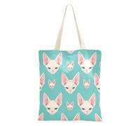 aidingzhi Sphynx Catscute - Borsa tote in tela semplice e media, riutilizzabile, da donna, per palestra, lavoro, shopping, 40,6 x 38,1 cm, essenziale per la scuola