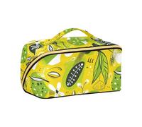 aidingzhi Summer Cute Doodle Disegni Fantasy Lime Makeup Bag con divisori Borse Cosmetici Essenziali Con Cerniera con Scomparti & Maniglia