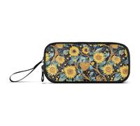 aidingzhi Sunflowers Nature Nylon Penna Storage Bag Grande Capacità Astuccio Per La Scuola Cancelleria Bag per la Scuola Donne, Girasoli Natura, Taglia unica, Articoli di