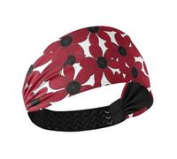 aidingzhi Susan dagli occhi neri Semplice Line Art Valentinesnes Rosso antiscivolo Fascia da baseball Elastica per la testa per la corsa Allenamenti Uso quotidiano Sport atletici