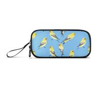 aidingzhi Sweet American Goldfinch Birds Blue Nylon Pencil Bag School High Capacity Zipper Mesh Pencil Case Stationery Bag per donna elementare, Dolci Uccelli Cardellino Americano Blu, Taglia unica