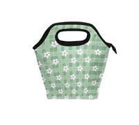 aidingzhi Tote borse per il pranzo da donna con manico curvo scatola per il pranzo da uomo riutilizzabile morbida lato borsa termica per picnic college plaid