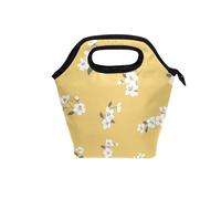 aidingzhi Tote borse per il pranzo per le donne con manico curvo scatola per il pranzo per bambini impermeabile morbida lato borsa più fresca per ufficio college fiori