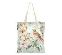 aidingzhi Twig Flowers Hummingbirds Green Medium Canvas Tote Bag Grande Capacità con Tasche Alimentari & Farmers Market 40,6 x 38,1 cm scuola essenziale