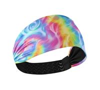 aidingzhi Vibrante Tie-dye Colore Esplosione Design Raffreddamento cravatta fascia per le donne Testa elastica per le donne per il basket Yoga Pallavolo tennis