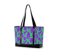 aidingzhi Viola Verde Mistero Modello Robusta borsa con laptop con cerniera lavoro borse per college con