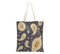 aidingzhi Wasteland Punk Paisley Bronzo Blu Scuro Tela Totes Robusta Tela Totes Per Le Donne Drogheria & Farmers Market 16 "x15" scuola essenziale