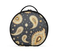 aidingzhi Wasteland Punk Paisley Bronzo Blu Scuro Trucco Borsa Accessori Viaggio Grande Borsa Cosmetici Per Le Donne Con Divisori Regolabili 27,9 Pollici