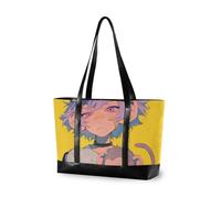 aidingzhi Yellow Monkey Anime moderna donna laptop tote bag con cerniera 14 pollici tote bag per viaggio Essentials Beach Regali di compleanno per le donne con