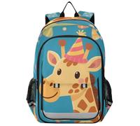aidingzhi zaini per bambini per ragazze bambino 8-12: borsa moderna libri per borse per libri per ragazze adolescenti ragazzi in colori assortiti - Compleanno Giraffa Cartoon Colorful