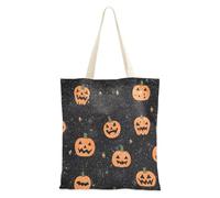 aidingzhi Zucca Arancione Halloween Tote Bag Tela Robusto Panno Tote Borse Con Manici Natale Pensionamento Shopping Spiaggia Lavoro 40,6 x 38,1 cm scuola essenziale