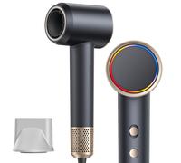 Aidisy Asciugacapelli,Phon per Capelli Potente, Phon da Viaggio Professionale Motore da 110.000 Giri Al Minuto, 1 Concentratore, 6 Combinazioni Di Velocità/Temperatura Grigio