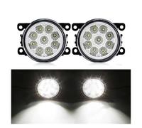 AIDLMBG Faretti Fendinebbia Per Fiat 500 Per Panda Per Punto Evo Per Sedici 2009-2014 2015 2016 HA CONDOTTO Luce Auto Lampada Nebbia 8000LM 30W Bianco Giallo 12V Impermeabile Auto Fari(9 Led White)