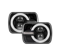 AIDLMBG Fari Faro Principale Per Jeep Per Wrangler YJ Per Cherokee XJ 5x7 Pollici Drl Indicatore Direzione Hi-Lo Fascio Proiettore A LED Faro Anteriore