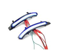 AIDLMBG Indicatore Dello specchio 2 Pezzi Per Skoda Per Octavia 2009-2013 Indicatori Direzione Dinamici A LED Specchietti Retrovisori, Luci Lampeggianti(Blue and yellow)