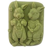 AIDOIT - Stampi in silicone per sapone 3D, a forma di coniglietto pasquale, stampo in silicone per sapone fatto a mano, budino, cioccolato, decorazione artigianale