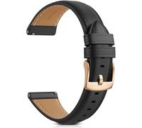 AidorMax Cinturino 16mm Compatibile con Amazfit GTS 3/2 Bip Galaxy Watch 7/6/5/4, Cinturini in Pelle Elegante Sottile per Garmin Vivoactive 6/5 Venu Vivomove Orologio e Smartwatch (Nero/Oro rosa)
