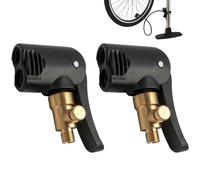 Aidqxbaoer 2 Pezzi Connettore Valvola Pneumatica Universale, Adattatore a sgancio rapido in Ottone Clip-on,Connettore Valvola Bici,per Gonfiatore Pompa, Auto, Bicicletta, Moto