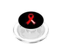 Aids Warrior - Maglia con nastro rosso per la consapevolezza dell'HIV, Giornata mondiale dell'AIDS PopSockets PopGrip per MagSafe