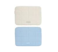 AidSci 2 pezzi Slim Laptop Eco Borsa fino a 15,6 pollici in poliestere, borsa compatta per computer portatile, impermeabile, resistente agli urti, borsa a tracolla sostenibile per viaggi, affari