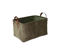 AidSci Cesto portaoggetti in tessuto, piccolo armadietto, pieghevole, in velluto a coste, con manici per giocattoli, armadi, scaffali, vestiti, forniture per ufficio, 35 x 25 x 20 cm (larghezza)