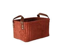 AidSci Cesto portaoggetti in tessuto, piccolo armadietto, pieghevole, in velluto a coste, con manici per giocattoli, armadi, scaffali, vestiti, forniture per ufficio, 35 x 25 x 20 cm (C)