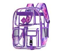 AidSci Zaino trasparente, in plastica, trasparente, impermeabile, trasparente, resistente, per scuola, teatro e lavoro, f, Mittelgroße
