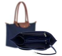 AIDUCHO Organizer da Tasca per Longchamp, Organizer da Borse da Donna in Feltro, con Tasche Multiple, Tasca Interna per Borse Longchamp, Inserto di Grande Volume (Blu, M)