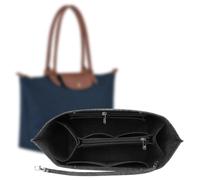AIDUCHO Organizer da Tasca per Longchamp, Organizer da Borse da Donna in Feltro, con Tasche Multiple, Tasca Interna per Borse Longchamp, Inserto di Grande Volume (Grigio Scuro, L)