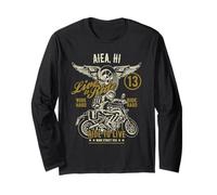 Aiea Hawaii USA retrò Stile Invecchiato Design Moto Maglia a Manica