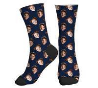 Aiebill Calzini con viso personalizzato, calzini divertenti con facce per uomini, donne, amanti dei cani e gatti, regali personalizzati, Stile 2, Taglia unica