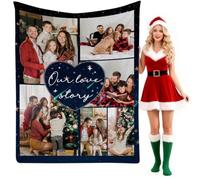 Aiebill Coperta personalizzata con immagine a forma di cuore, regalo per coppia, coperta personalizzata per la festa del papà, migliore papà di sempre, famiglia, marito, uomo, compleanno