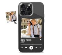 Aiebill Custodia fotografica personalizzata con 1 lettore musicale per iPhone 13, 12, 11 Pro, 14 15 16 17 Pro Max, Xs, personalizzata con testo, per amici e familiari