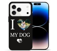 Aiebill Custodia per telefono con foto di cane abbinata, design personalizzato con cucciolo per iPhone 17Air 16 Pro 15 14 Plus 13 12 Mini 11 X XS XsMax 8 7 6, regalo unico per coppia per lui e lei
