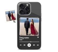 Aiebill Custodia personalizzata con 1 lettore musicale per iPhone 11,12,13,14,15,16,17, XS, XR, personalizzata con testo, regalo perfetto per Capodanno o compleanno